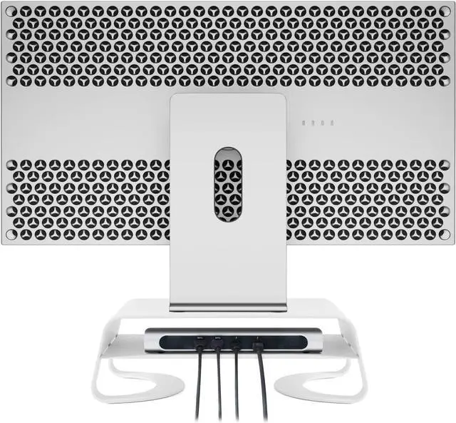 Alt view image 6 of 7 - Twelve South Curve Riser Monitor Stand | Ergonomic Desktop Stand with Storage Shelf for iMac and Displays, Matte White