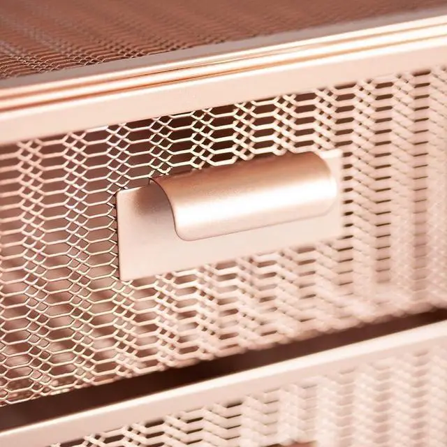 Alt view image 7 of 7 - BLU MONACO Monitor Stand Organizer Riser with Drawer, Storage for Computer Desk Laptop, Rose Gold