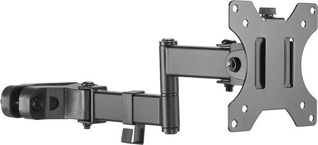 Alt view image 4 of 4 - Universal Full Motion Pole Mount Monitor Arm with Removable 75mm and 100mm VESA Plate, Fits 17 to 32 inch Screens, Black, PM111