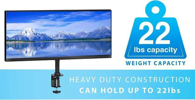 Alt view image 4 of 7 - Mount-It! UltraWide Monitor Mount and TV Desk Mount | Heavy-Duty Height and Tilt Adjustable Monitor Stand for Screens up to 42" | VESA 75x75mm  200x200mm