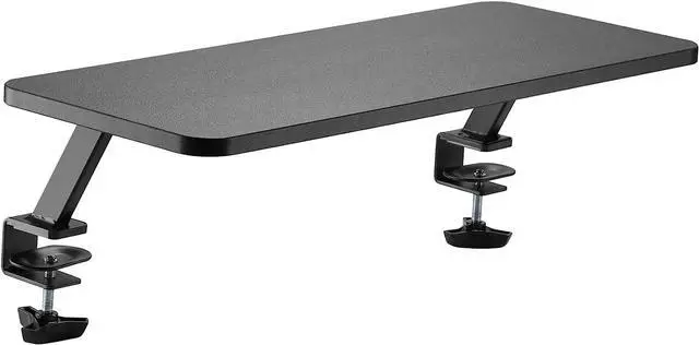 Main image of Kantek Ergonomic Mounted Computer Monitor Riser Stand, Floating Desk Shelf, Clamp On Base, 25.6" X 10.2" X 5.1", Black