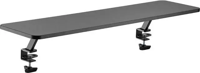 Main image of Kantek Ergonomic Mounted Computer Monitor Riser Stand, Floating Desk Shelf, Clamp On Base, Extra-Wide, 39.4" X 10.2" X 5.1", Black