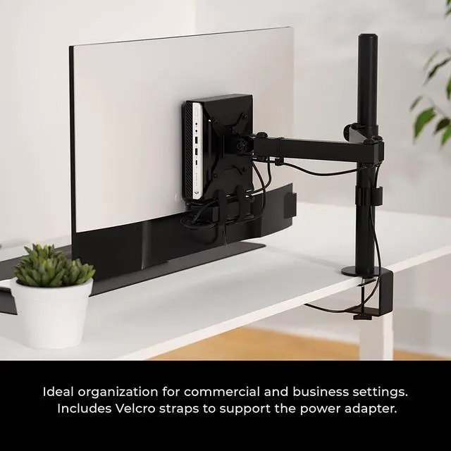 Alt view image 4 of 7 - HumanCentric VESA Mount Compatible with HP Desktop Mini, HP ProDesk Mini, HP EliteDesk Mini, Replaces Dual VESA Sleeve for Mini Desktops v3, Mount on an Arm, Under Desk or Wall, 75x75mm, 100x100mm