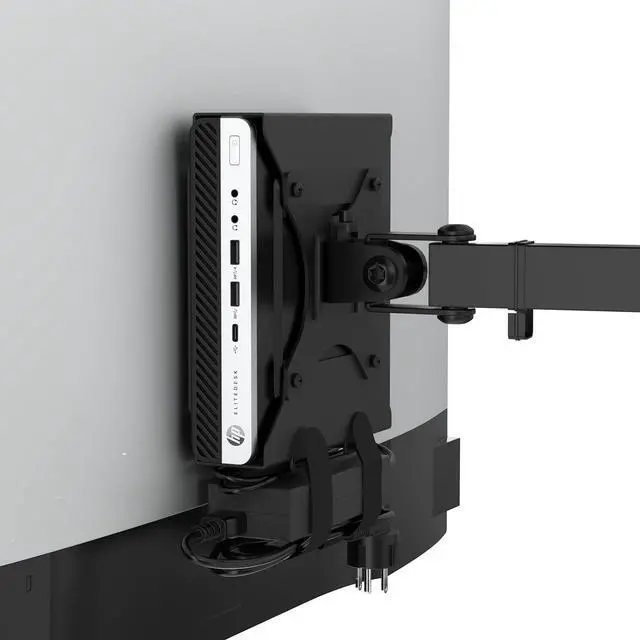 Alt view image 7 of 7 - HumanCentric VESA Mount Compatible with HP Desktop Mini, HP ProDesk Mini, HP EliteDesk Mini, Replaces Dual VESA Sleeve for Mini Desktops v3, Mount on an Arm, Under Desk or Wall, 75x75mm, 100x100mm