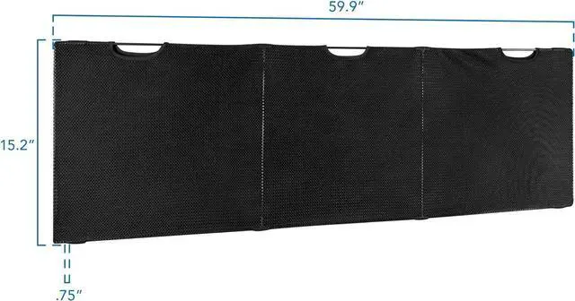 Alt view image 2 of 7 - Mount-It! Under Desk Modesty Panel for Office Desks and Sit Stand Workstations [60 Inches Wide] Mesh Organizer Pockets for Cables and Wires (Black)