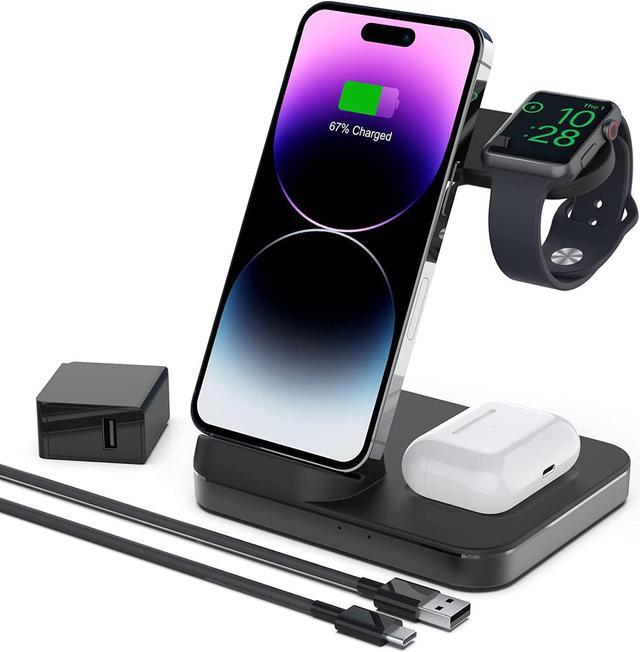 Fast Wireless Charger Boaraino 3 in 1 Wireless Charging Station