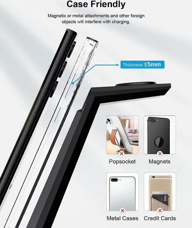 Alt view image 5 of 6 - Wireless Charger for  - 3 in 1 Charging Station for Multiple Devices Fast Charger Stand for Galaxy S25 S24 S23 Ultra S22 S21 Z Flip Fold 4 Galaxy Watch 6/5/5 Pro/4/3 Galaxy Buds 2 Pro