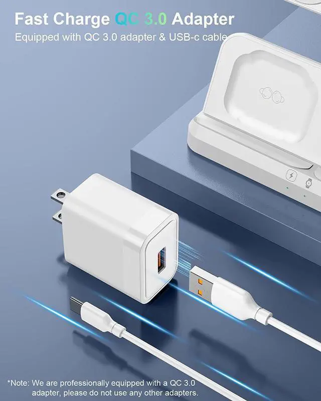 Alt view image 3 of 6 - ZUBARR Wireless Charging Station for Samsung 3 in 1 Wireless Charger for Galaxy Z Flip 4/3 Z Fold 4 S22 S21 S20 Note20 Compatible with Samsung Watch Charger for Galaxy Watch 5/4/3, Galaxy Buds, White