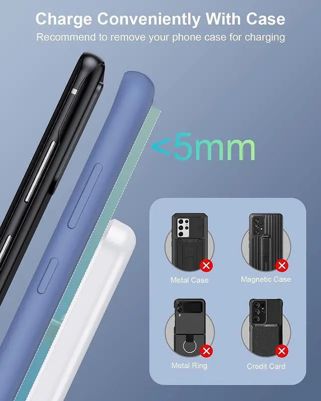 Alt view image 4 of 6 - ZUBARR Wireless Charging Station for Samsung 3 in 1 Wireless Charger for Galaxy Z Flip 4/3 Z Fold 4 S22 S21 S20 Note20 Compatible with Samsung Watch Charger for Galaxy Watch 5/4/3, Galaxy Buds, White