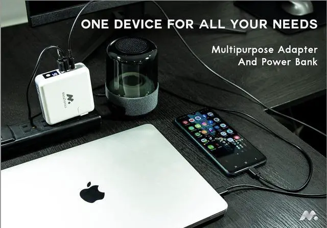 Alt view image 6 of 6 - MetaTronics Omni Charger 4 in 1 Travel Charger Power Bank with Global Adapter Kit | 4in1 Powerbank Features Wall Charging, Wireless Charging, 6700mah Powerbank, and 4 Travel Adapters