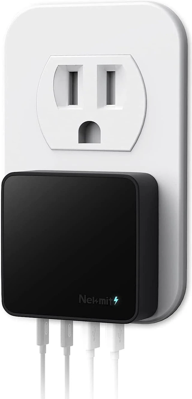 Main image of USB C Charger Fast Thin Flat 52W 4-Port Wall Charger with Two 20W Power Delivery and 2 USB Port for iPhone 14/14 Pro/14 Pro Max Galaxy Pixel iPad Pro AirPods Pro and More Upgraded