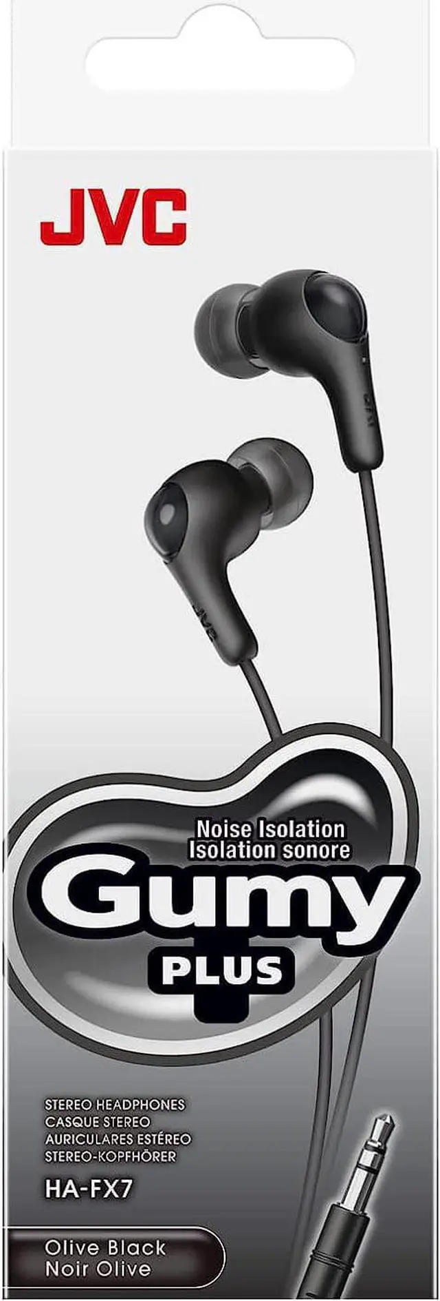 Alt view image 2 of 6 - Gumy in Ear Earbud Headphones with Paper Package Powerful Sound Comfortable and Secure Fit Silicone Ear Pieces S/M/L - HAFX7BN (Black)