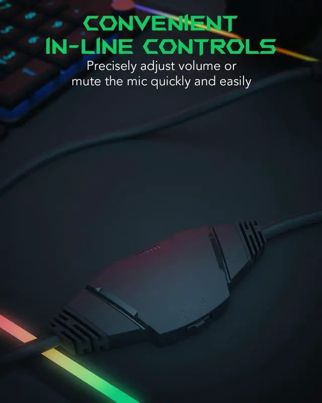 Alt view image 6 of 7 - Black Shark Wired Headphones Bendable Ultra Clear Microphone On Ear Headsets, 50MM Dynamic Drivers Deep Bass in Line Control Gaming Earphones for Xbox/Switch/PS4/PS5/Computer