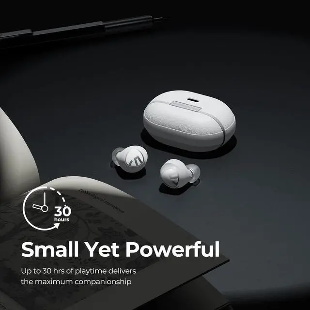Alt view image 3 of 7 - SoundPEATS Free2 classic Wireless Earbuds Bluetooth V5.1 Headphones with 30Hrs Playtime in-Ear Wireless Earphones, Built-in Mic for Clear Calls, Touch Control, Single/Twin Mode, Immersive Stereo Sound