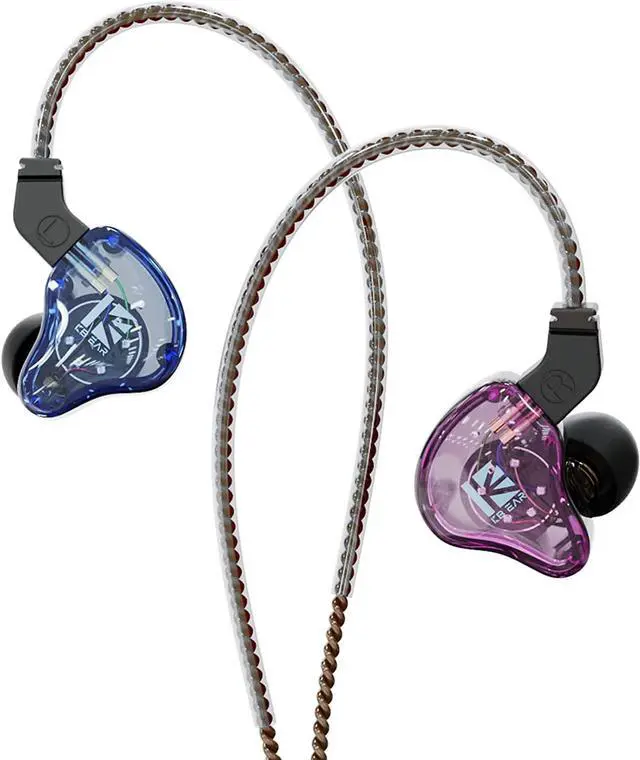 Main image of KBEAR KS2 iem, in Ear Monitor Headphones Hybrid 1BA 1DD Wired Earbuds Stereo Bass HiFi IEM Earphone Noise Cancelling High Resolution with Detachable Cable for Running Gaming(With mic, Purple-Blue)