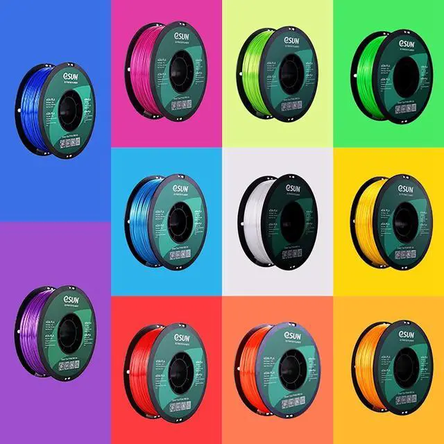 Alt view image 7 of 7 - eSUN Silk PLA 3D Printer Filament, Dimensional Accuracy +/- 0.03 mm, 1 kg Spool, 1.75 mm, Purple