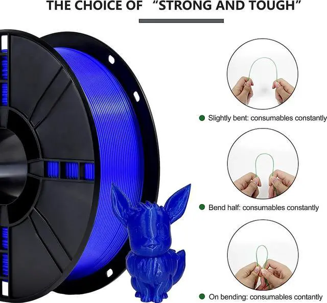 Alt view image 2 of 7 - iBOSS PLA Plus (PLA+) 3D Printer Filament 1.75mm,1kg Spool (2.2lbs) Toughness Enhanced 3D Printing Filament,Dimensional Accuracy +/- 0.02mm,1.75mm PLA Plus Filament,Fit Most FDM Printer(Dark Blue)