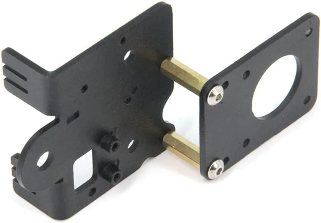 Alt view image 3 of 7 - Direct Drive Dual Gear Extruder with Pulleys & Motor Kit Support Plate Upgrade for Ender 3 V2, Ender 3 Series & CR-10 Series (Dual Extruder Support Motor Kit)