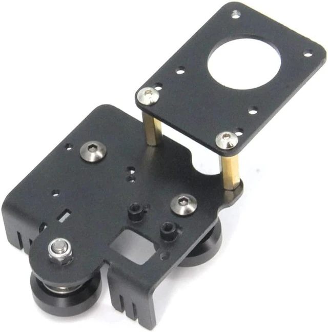 Alt view image 2 of 7 - Direct Drive Dual Gear Extruder with Pulleys & Motor Kit Support Plate Upgrade for Ender 3 V2, Ender 3 Series & CR-10 Series (Dual Extruder Support Motor Kit)
