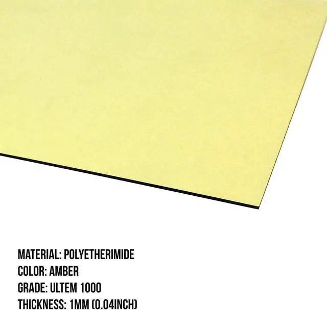 Alt view image 2 of 5 - Gizmo Dorks PEI Sheet 12" x 12" (305mm x 305mm) 1mm Thick 3D Printer Build Surface Ultem 1000, Made in The USA