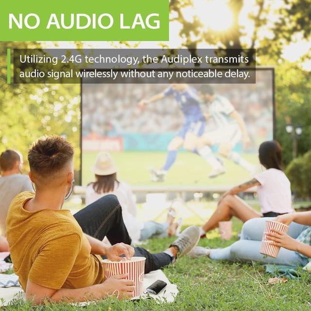 Alt view image 4 of 7 - Avantree Audiplex - Wireless Multiple Audio Transmitter & Receiver Set, Long Range Low Latency for TV, AV Receiver, Projector, PA System, Church, Broadcast to 100 Headphones/Speakers