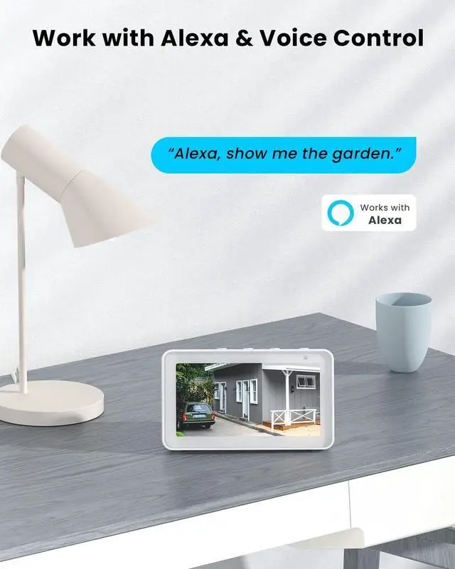 Alt view image 5 of 7 - ieGeek Security Camera Outdoor, 2K Wireless WiFi 360°PTZ Camera, Solar Battery Powered Surveillance Camera with Spotlight/Siren/Motion Detection/3MP Color Night Vision,Compatible with Alexa