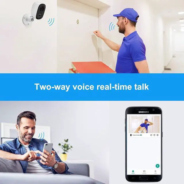 Alt view image 6 of 7 - Gadpiparty 2K HD Security Camera Wireless Outdoor, Wireless Rechargeable Battery Powered WiFi Home Surveillance Camera with AI PIR, Waterproof, Night Vision, Motion Detection, 2-Way Audio and SD/Clou