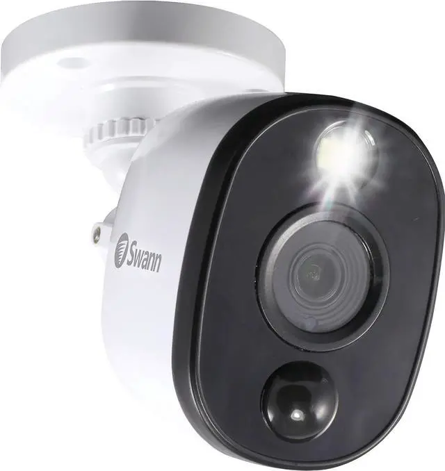 Main image of Swann Add-On DVR Bullet Security Camera System with Sensor Spotlight, 1080p Full HD Video, Indoor or Outdoor Design, Dusk to Dawn Color Night Vision Plus True Detect Heat and Motion Detection