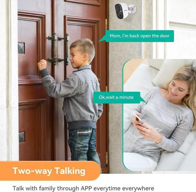 Alt view image 4 of 6 - LongPlus Security Cameras Wireless Outdoor,2 Pack Battery Wireless Security Camera with AI Motion Detection, WiFi Cameras for Home, Color Night Vision