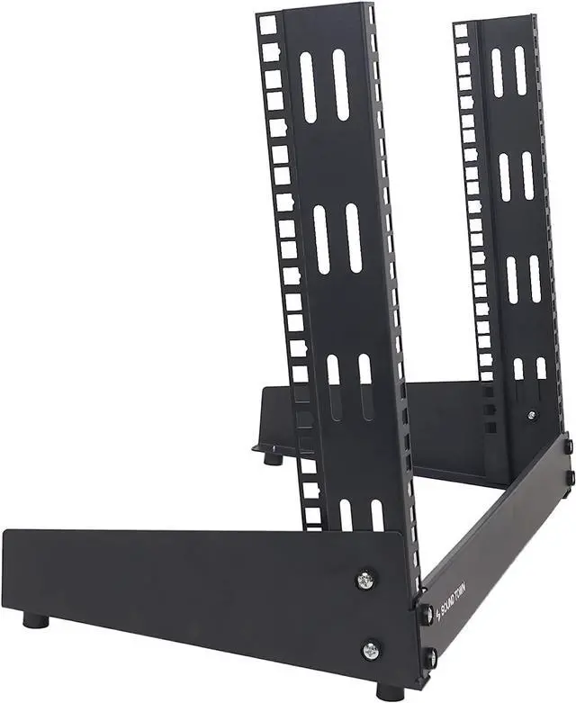 Alt view image 2 of 5 - Sound Town 8U 2-Post Desktop Open-Frame Rack, for Audio/Video, Network Switches, Routers, Patch Panels (ST2PF-8LW), Welcome to consult