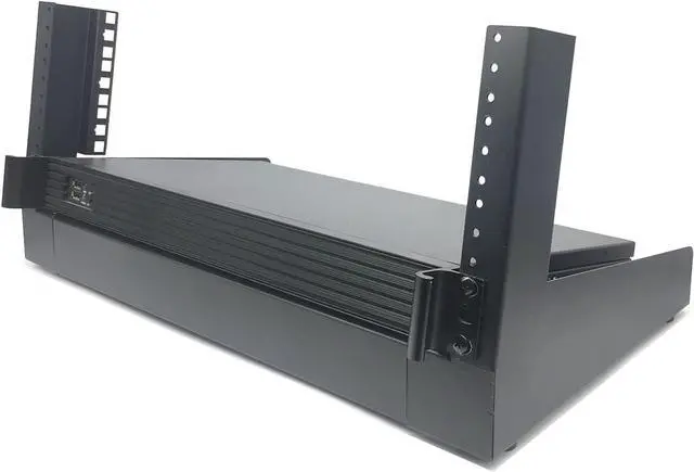 Alt view image 2 of 7 - JINGCHENGMEI 4U Desktop Network Rack 19 inches Small Open Frame Rack 2 Post Free-Standing Tabletop Rack for Server, Patch Panel, Data, AV, IT,Studio or Networking Equipments (4U)