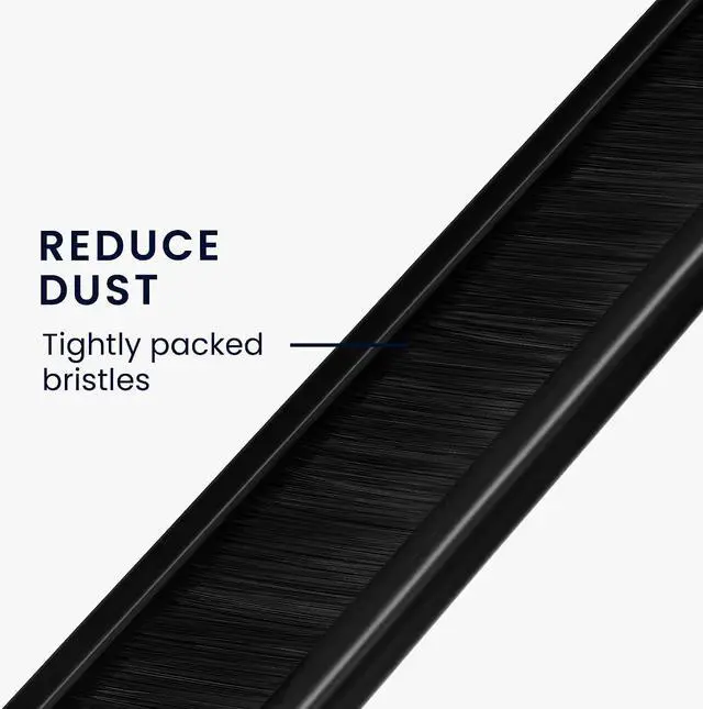Alt view image 3 of 6 - kwmobile 5x 19 Inch Server Rack Cover - Brush Plate with Cable Opening for 19" Racks - Server Cabinet Network Cable Management 1U