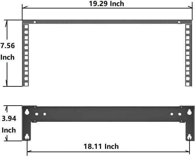 Alt view image 3 of 6 - 4U Folding 19 Inches Cold Rolled Steel Wall Mountable Simple Vertical Rack and Networking Euipment Rack Including Hardware for Assembly (1)