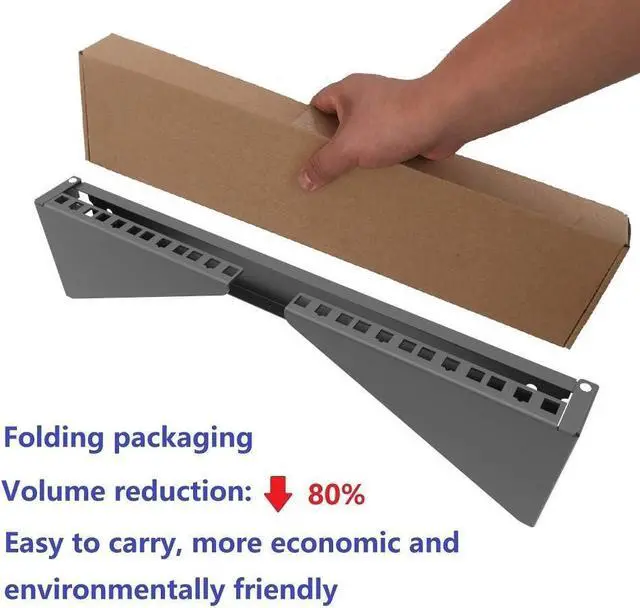 Alt view image 4 of 6 - 4U Folding 19 Inches Cold Rolled Steel Wall Mountable Simple Vertical Rack and Networking Euipment Rack Including Hardware for Assembly (1)