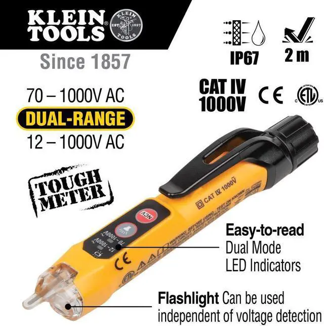 Alt view image 3 of 6 - RT250KIT Non-Contact Voltage Tester and GFCI Receptacle Tester with LCD and Flashlight, Voltage Electrical Test Kit