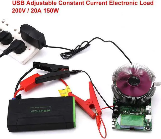 Alt view image 3 of 7 - USB Load Tester 150W 200V 20A Adjustable Constant Current Electronic Load Battery Capacity Tester Module Power Meter, Intelligent Discharge Resistance Power Tester