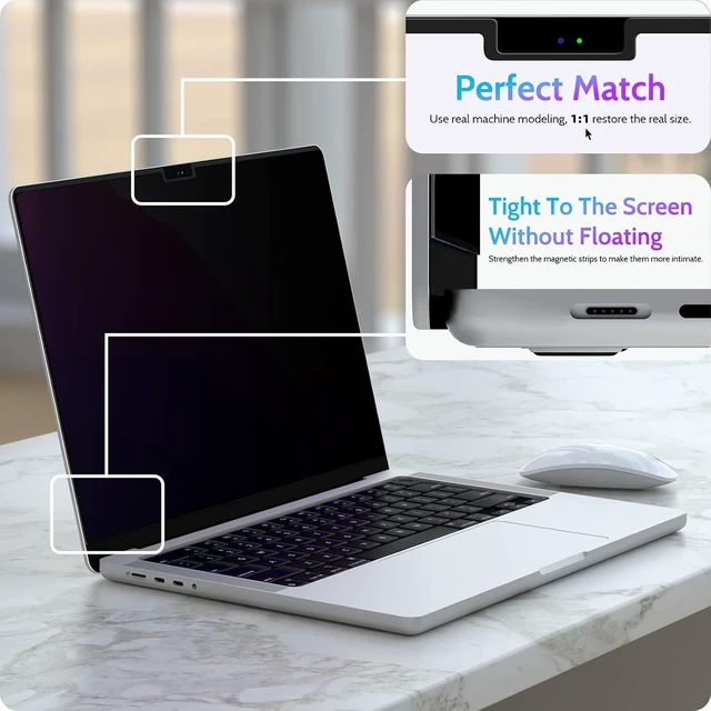 Alt view image 6 of 7 - Magnetic Privacy Screen for MacBook Pro 16 Inch