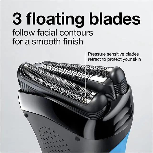 Alt view image 4 of 7 - Braun Electric Razor for Men, Series 3 310s Electric Foil Shaver, Rechargeable, Wet & Dry