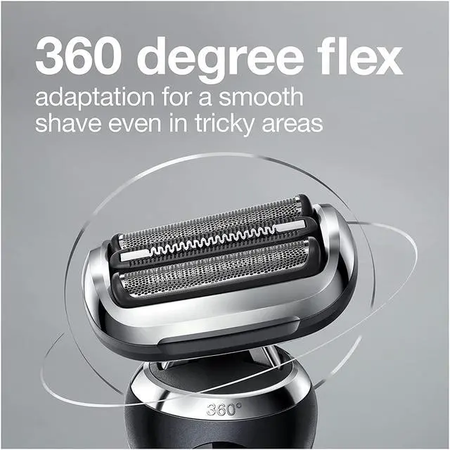 Alt view image 5 of 5 - Braun Series 7 7091cc Flex Electric Razor for Men with SmartCare Center, Beard Trimmer, Stubble Beard Trimmer, Body Groomer and Exfoliating Brush Wet & Dry, Rechargeable, Cordless Foil Shaver, Black