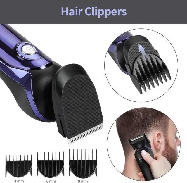 Alt view image 5 of 6 - Electric Razor for Men, 4 in 1 Rotary Men Shaver Beard Trimmer, Electric Shaver Waterproof USB Fast Charging, Cordless Beard, Nose, Hair Trimmer, Men Electric Razor Best Gift for Dad, Boyfriend