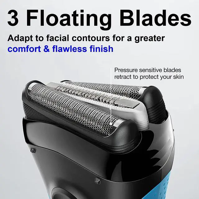 Alt view image 3 of 6 - 32B Series 3 Replacement Head for Braun ProSkin Electric Shaver, Compatible with Braun Foil Shaver 3000s 3010s 3020s 3030s 3040s 3050cc 3070cc 3080s 3090cc 320 330 340 350cc (2 Pack)