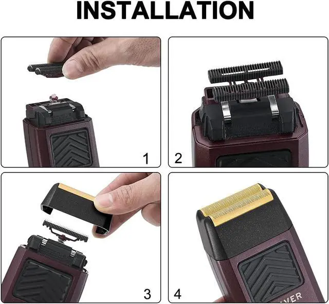 Alt view image 2 of 5 - Professional 5 Star Series Finale Shaver,Replacement Gold Foil and Cutter Bar Assembly, Super close Shaving for Professional Barbers and Stylists,Compatible with Wahl Shaver Foil 7043 (2Pack)