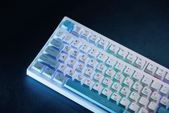Alt view image 7 of 7 - GK GAMAKAY TK75 75% Mute Mechanical Keyboard with Knob Control, Hot Swap RGB Bluetooth 5.0/2.4GHz Wireless/USB-C Wired PBT Cherry Profile Keycaps Silent Gaming Keyboard (GamaKay Pegasus Switch)