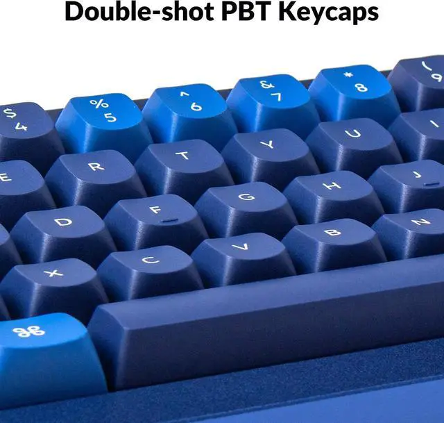 Alt view image 4 of 7 - Keychron Q2 Wired Custom Mechanical Keyboard, QMK/VIA Programmable Macro, Full Aluminum, Hot-Swappable Gateron G Pro Red Switch, 65% Layout Double Gasket Compatible with Mac and Windows - Blue