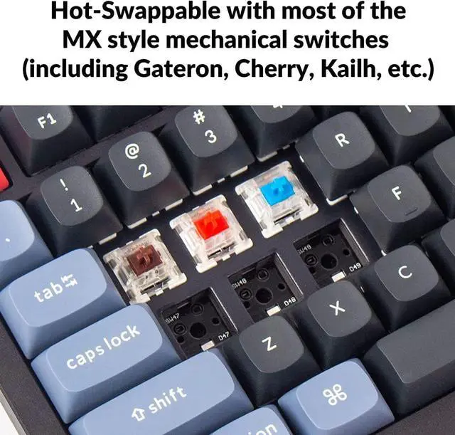 Alt view image 4 of 7 - Keychron K8 Pro QMK/VIA Wireless Mechanical Keyboard, Hot-Swappable TKL Custom Programmable Macro Wired Keyboard with Gateron G Pro Brown Switch, White Backlit, PBT Keycaps for Mac Windows Linux
