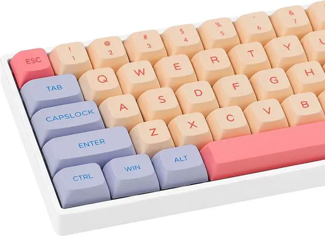 Main image of Fogruaden PBT Keycaps 132 Keys Marshmallow Keycaps Set, XDA Profile, Dye-Sublimation Cute Keycap for Mechanical Keyboard