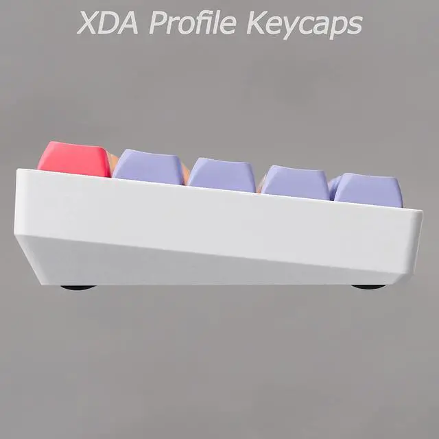 Alt view image 5 of 7 - Fogruaden PBT Keycaps 132 Keys Marshmallow Keycaps Set, XDA Profile, Dye-Sublimation Cute Keycap for Mechanical Keyboard
