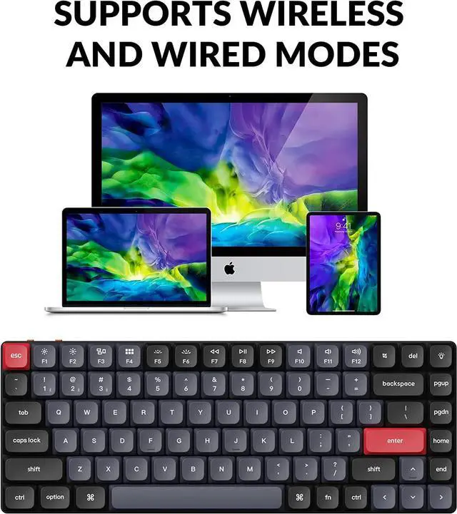 Alt view image 3 of 7 - Keychron K3 Pro Wireless Custom Mechanical Keyboard, 75% Layout QMK/VIA Programmable Bluetooth/Wired RGB Ultra-Slim with Hot-swappable Gateron Low-Profile Brown Compatible with Mac Windows Linux