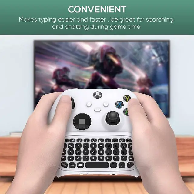 Alt view image 7 of 7 - Controller Keyboard for Xbox Series X/S, Wireless 2.4G Ergonomic USB Gamepad Keypad QWERTY Chatpad with Audio and Headset Jack for Game Live Chat Compatiable with Xbox Series S/Series X/One/One S
