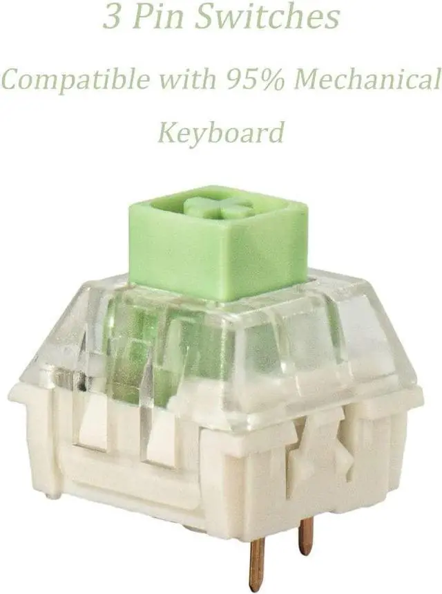 Alt view image 2 of 7 - 90 Pack Kailh Box Switch Jade RGB SMD for Mechanical Gaming Keyboard 3 pin Switches IP56 Water-Proof Compatible Cherry MX Switches